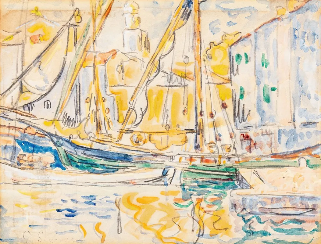 Saint Tropez 2 by Paul Signac - Canvas Print