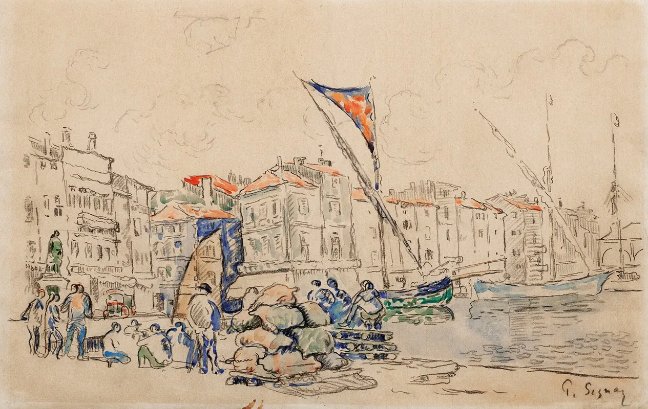 Saint Tropez Le Port 2 by Paul Signac - Canvas Print