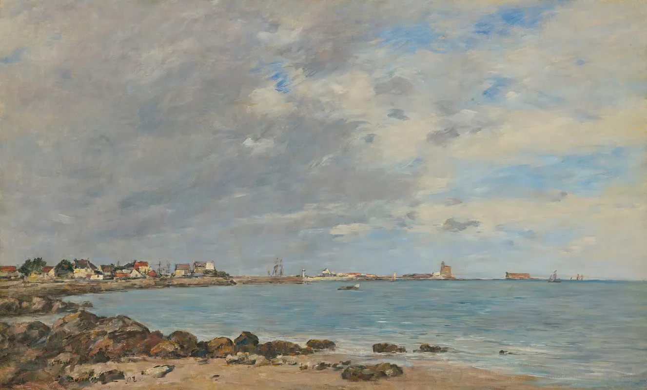 Saint Vaast La Hougue La Baie by Eugène Boudin - Canvas Print