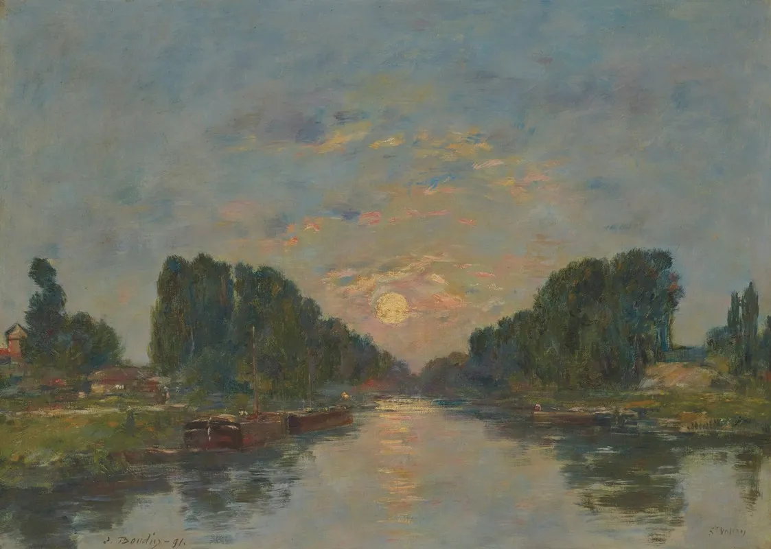 Saint Valery Sur Somme Effet De Lune Sur Le Canal