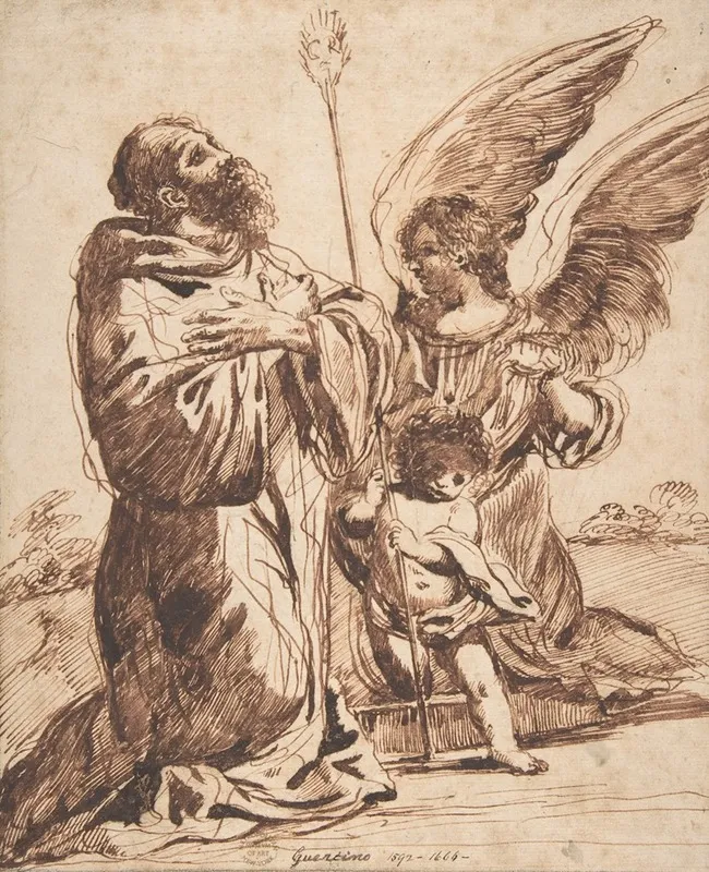 Saint With Angel And Putto