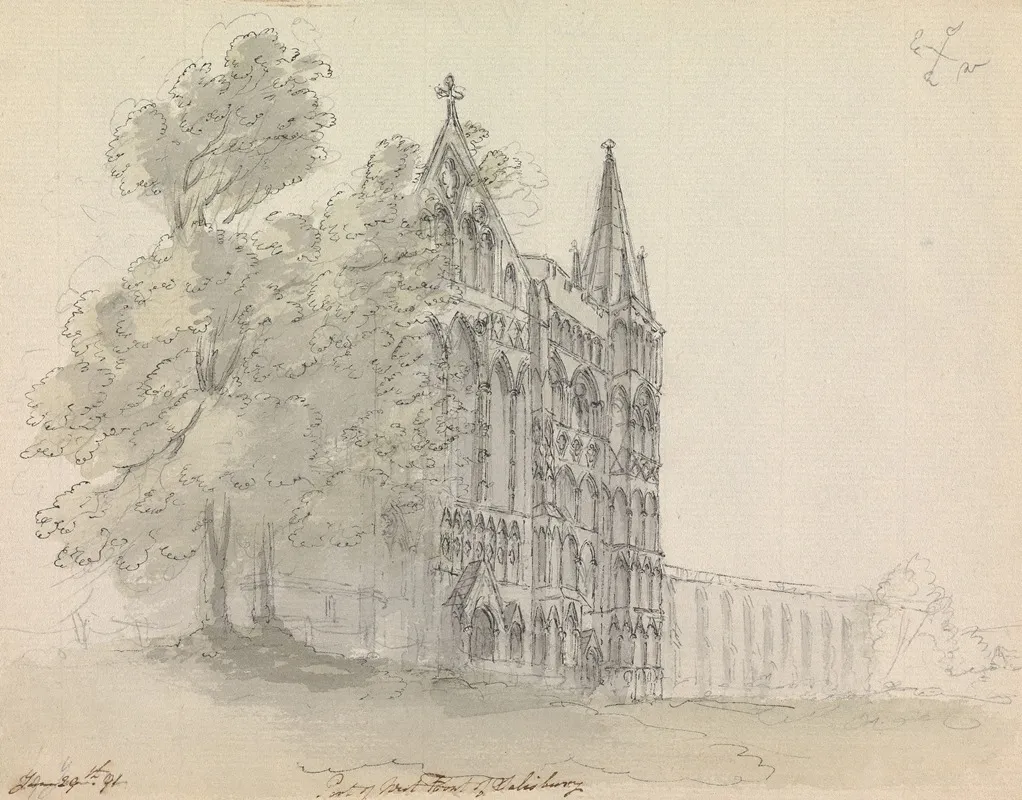 Salisbury Cathedral by James Moore - Canvas Print