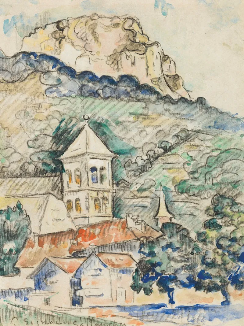 Sallanches La Dent De Warens by Paul Signac - Canvas Print