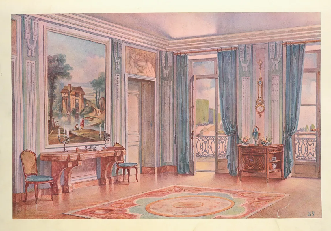 Salle A Manger Louis Xvi Style De Neufforge by Georges Rémon - Canvas Print