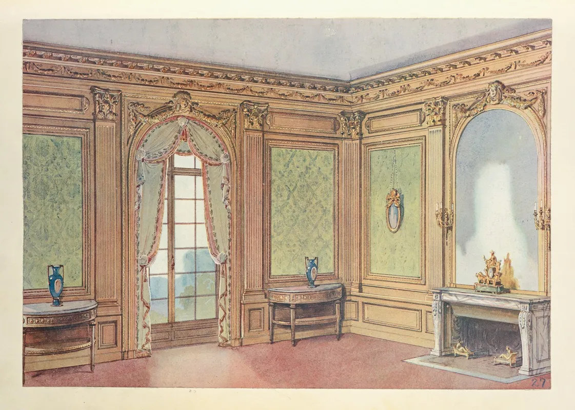 Salle A Manger Louis Xvi by Georges Rémon - Canvas Print