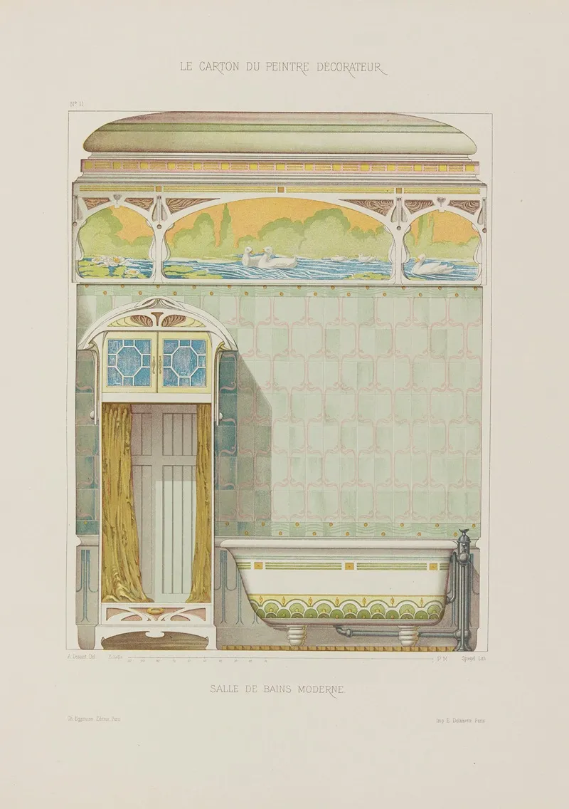 Salle De Bains Moderne by A. Desaint - Canvas Print