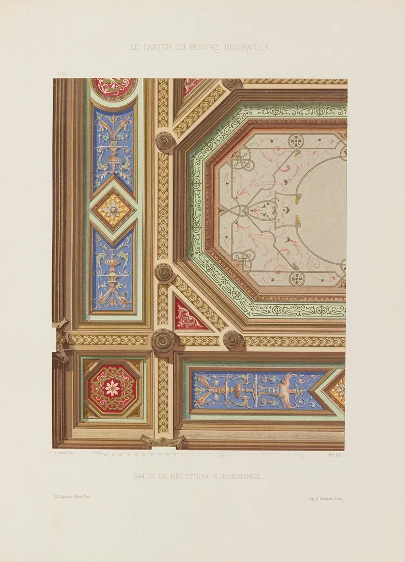 Salle De Reception Renaissance by A. Desaint - Canvas Print