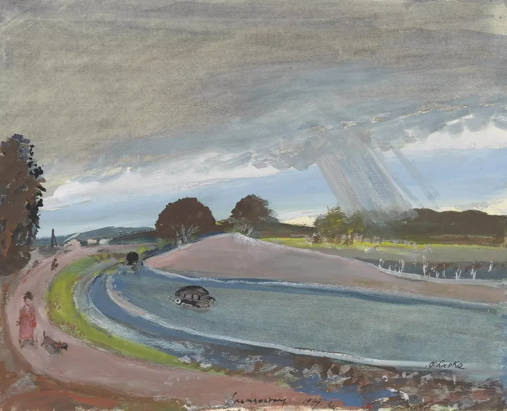 Salmannsdorf by Oskar Laske - Canvas Print