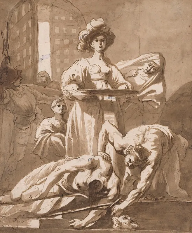 Salome With The Head Of John The Baptist by Nicolaus Knüpfer - Canvas Print