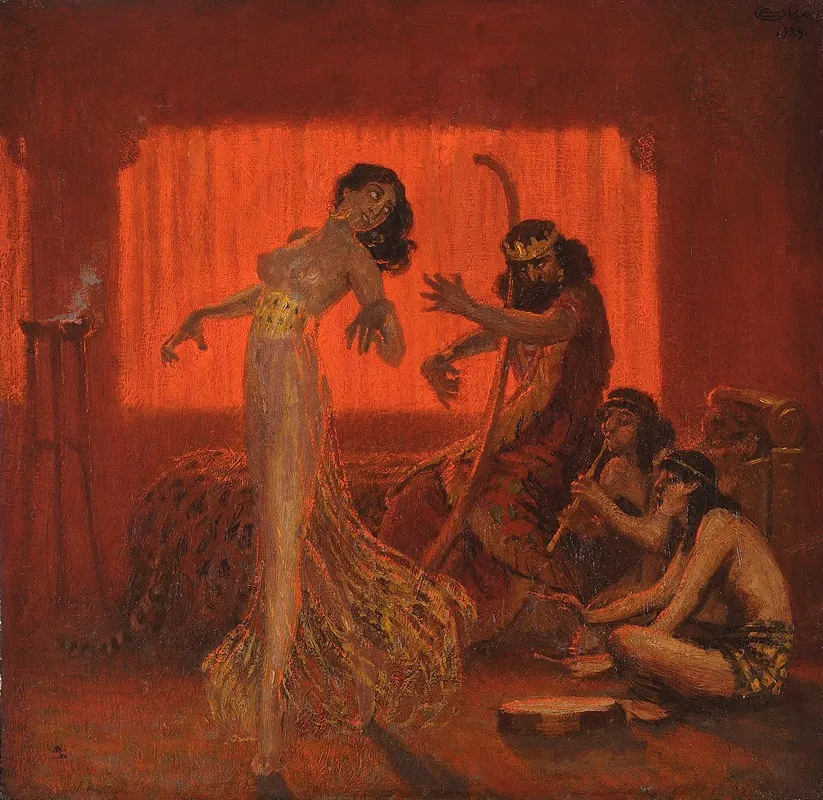 Salomes Dance by Edward Okuń - Canvas Print