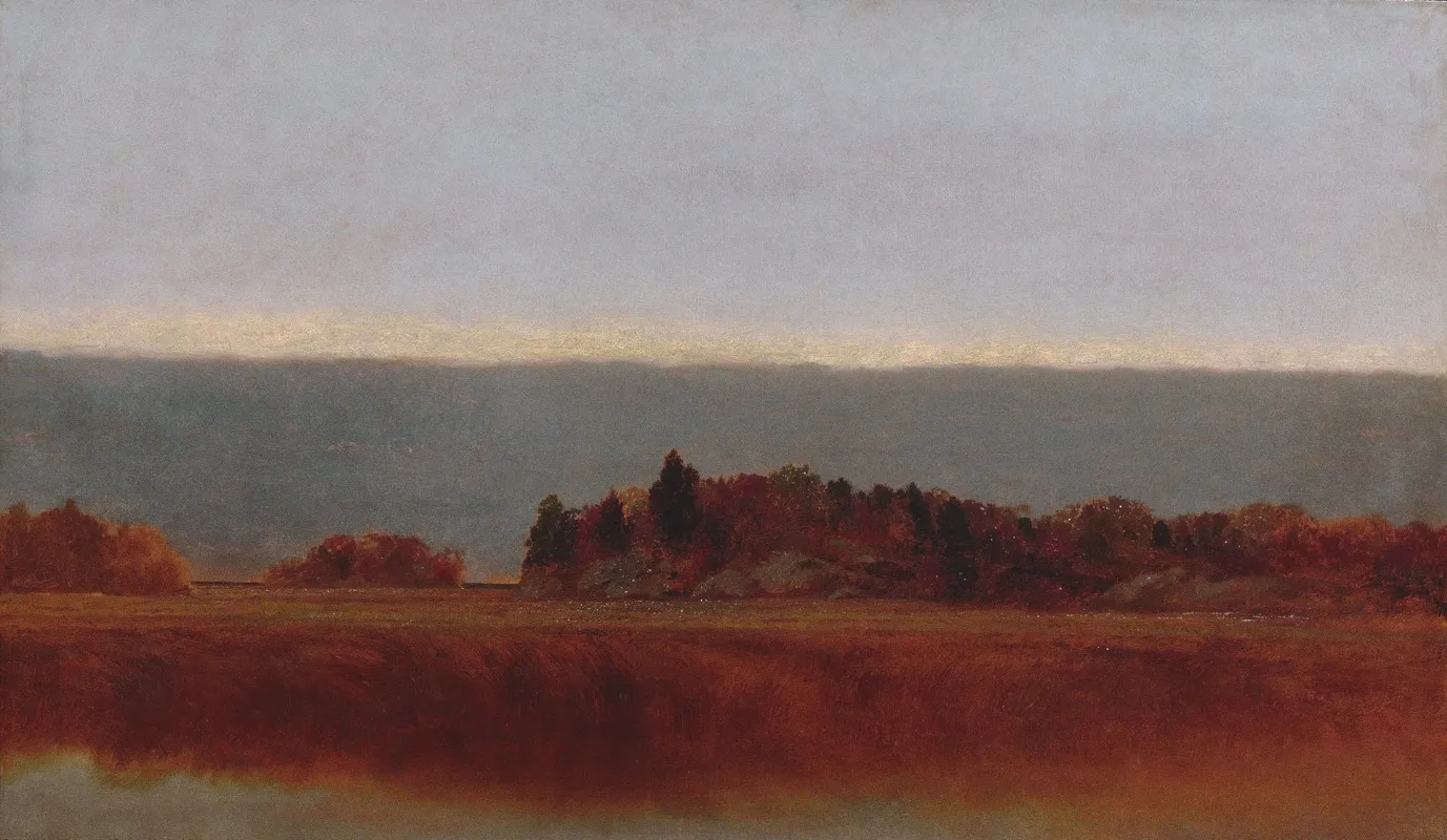 Salt Meadow In October by John Frederick Kensett - Canvas Print