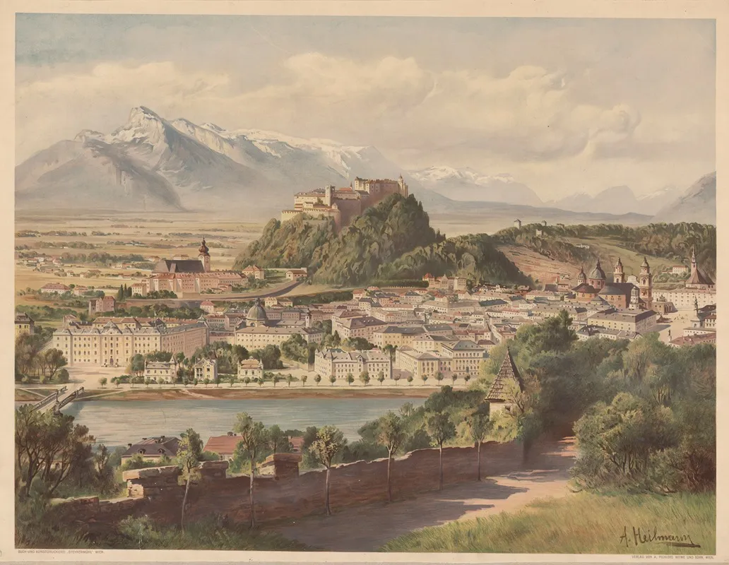 Salzburg 2 by Anton Heilmann - Canvas Print