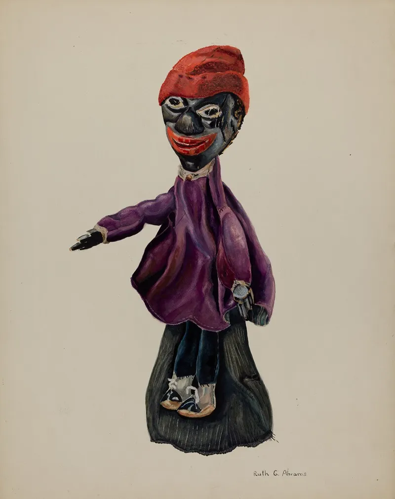 Sambo Hand Puppet by Ruth Abrams - Canvas Print