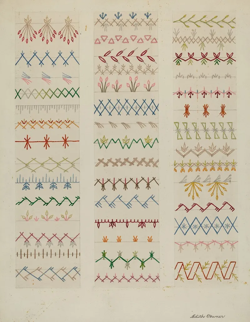 Sampler 17 by Edith Towner - Canvas Print