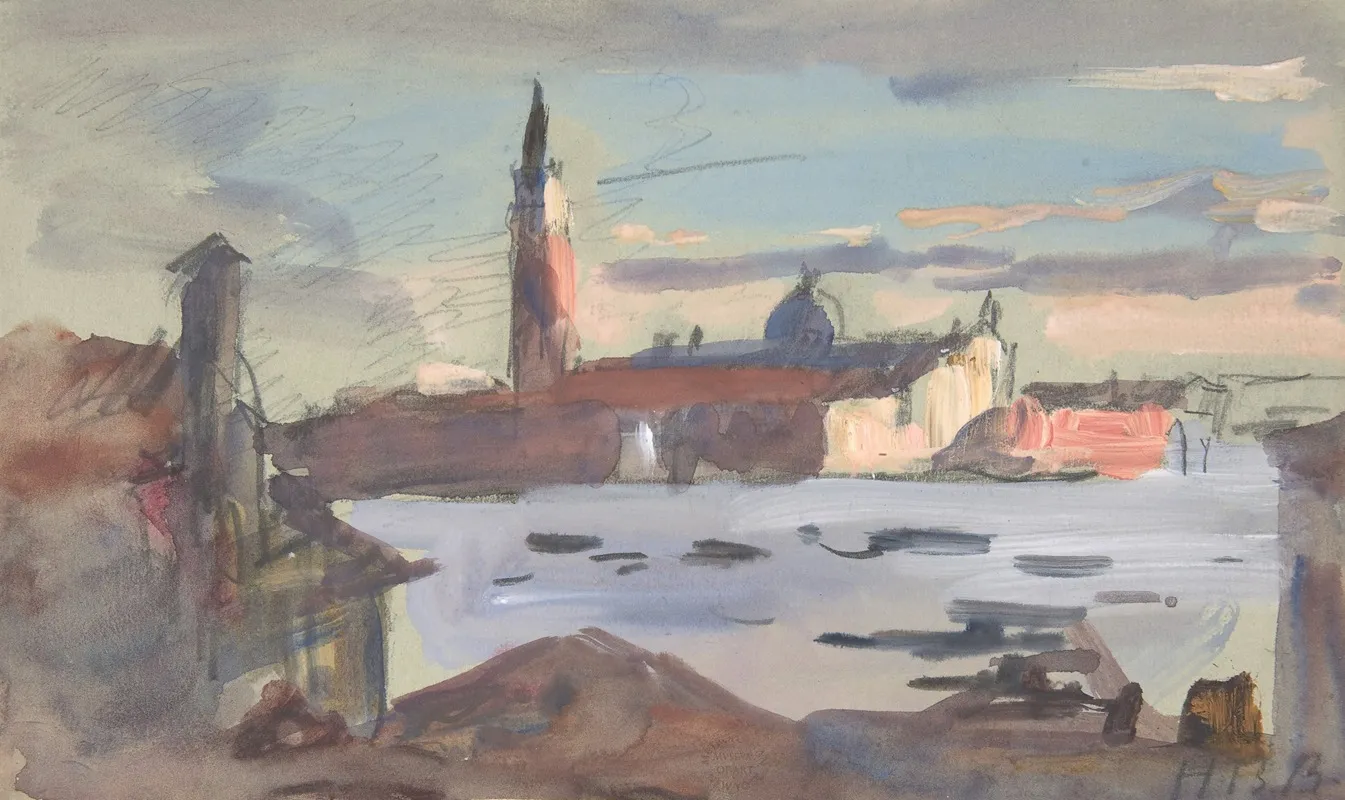 San Giorgio Maggiore Venice 2 by Hercules Brabazon Brabazon - Canvas Print