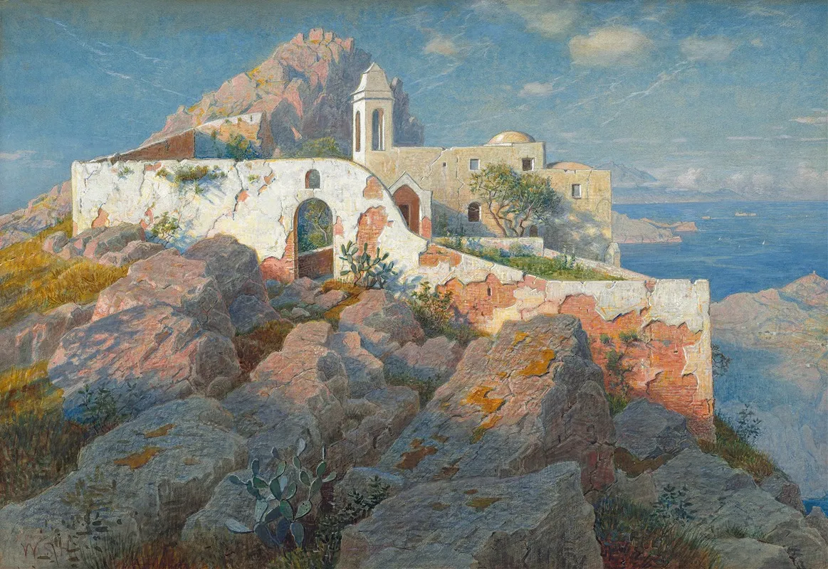 Santa Maria A Cetrella Anacapri by William Stanley Haseltine - Canvas Print