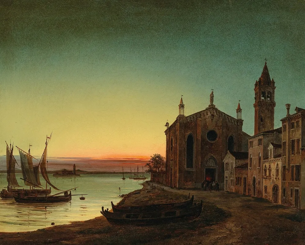 Santa Marta Im Abendrot by Luigi Querena - Canvas Print