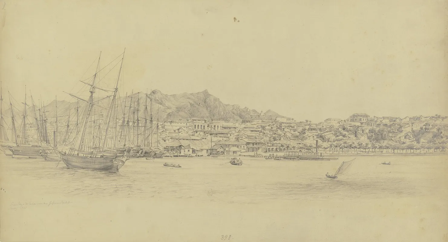 Santiago De Cuba Vom Hafen Aus by Adolf Hoeffler - Canvas Print
