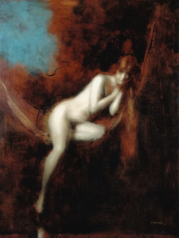 Sara La Baigneuse by Jean-Jacques Henner - Canvas Print