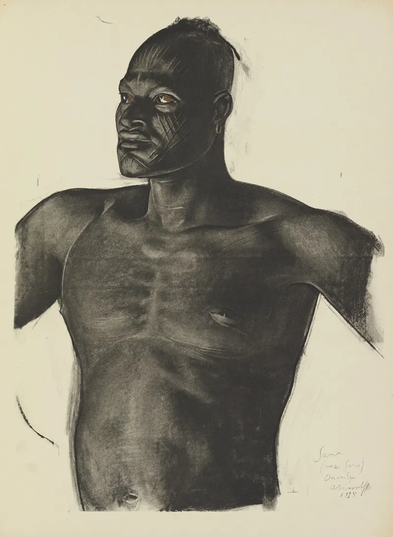 Sara Le Pisteur Bahr Ouandja by Alexandre Jacovleff - Canvas Print
