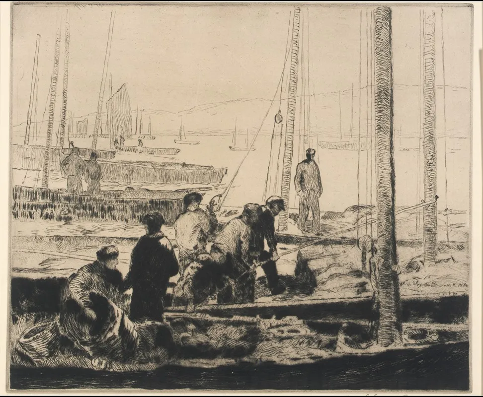 Sardine Fleet by George Elmer Browne - Canvas Print