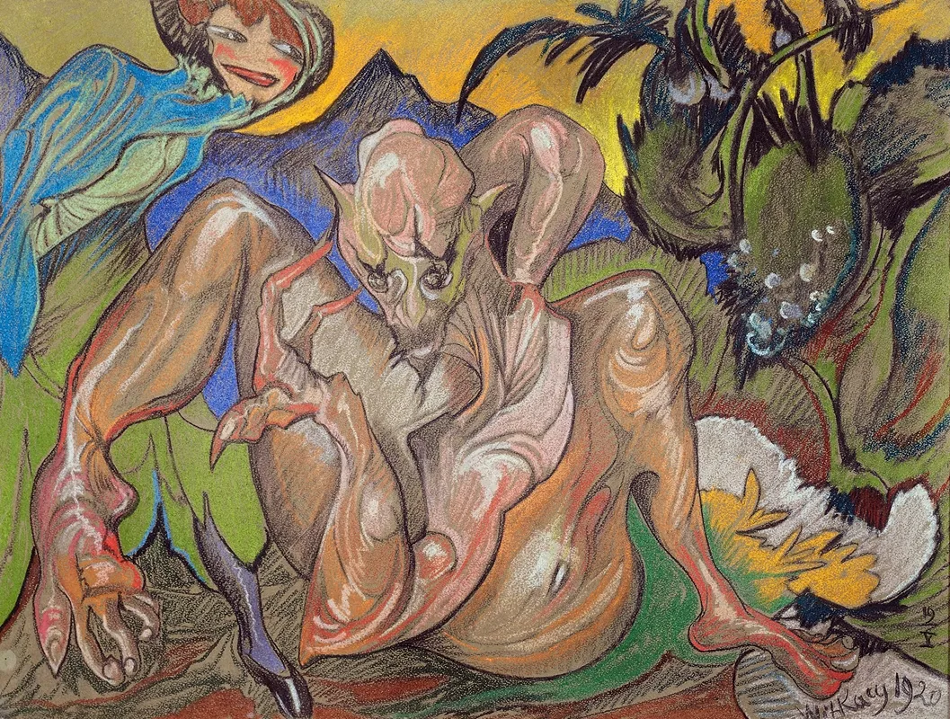 Satan 2 by Stanisław Ignacy Witkiewicz - Canvas Print