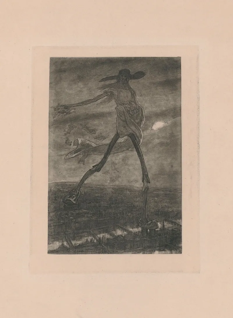 Satan Semant Livraie Les Sataniques I by Félicien Rops - Canvas Print