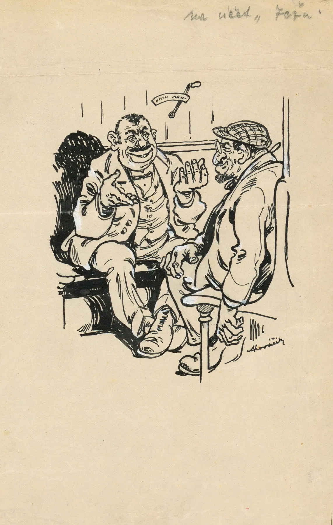 Satirical Drawing For A Magazine Ii by Andrej Kováčik - Canvas Print