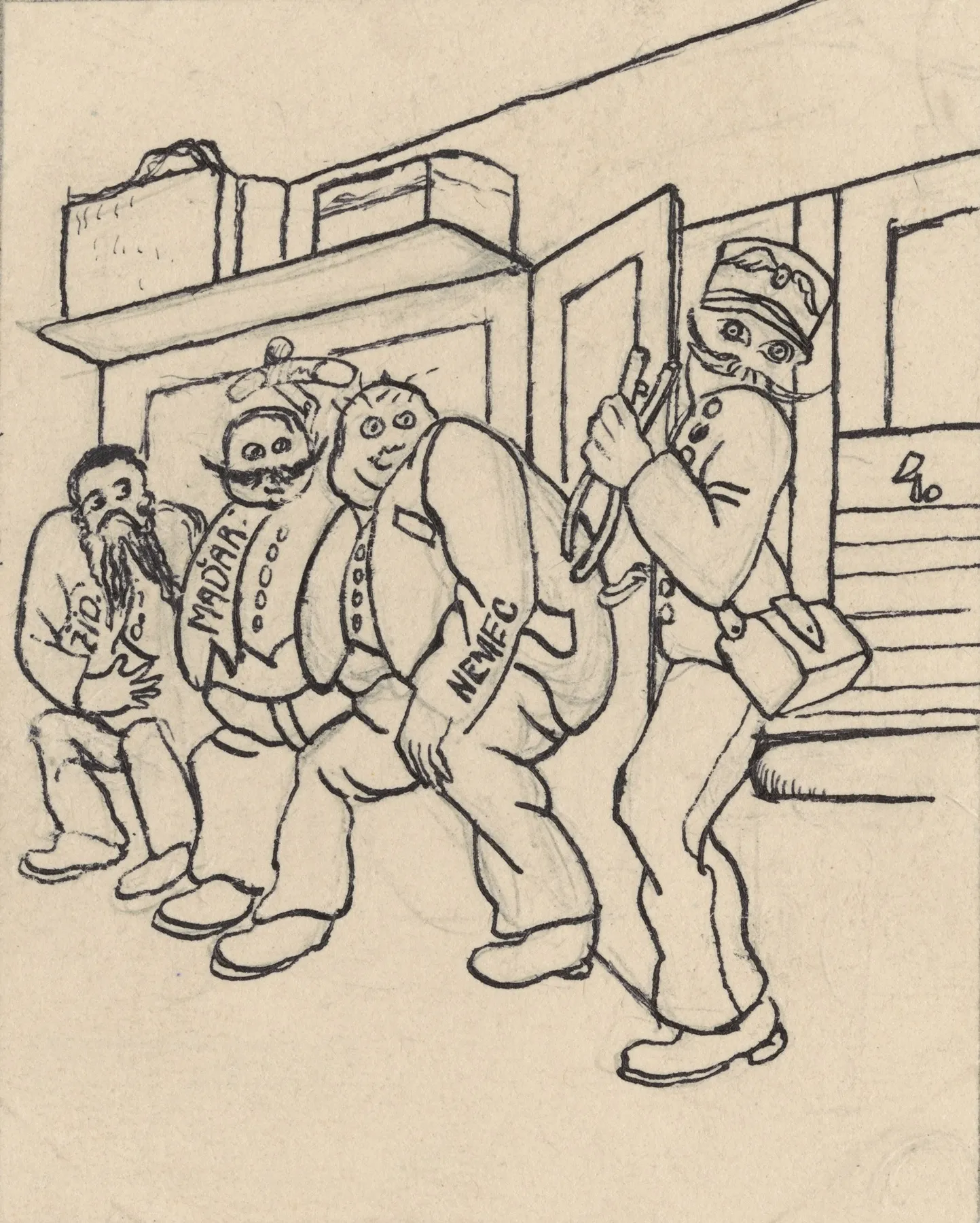 Satirical Drawing For A Magazine Iv