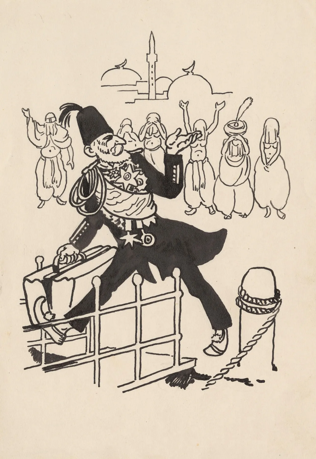 Satirical Drawing Iv by Andrej Kováčik - Canvas Print