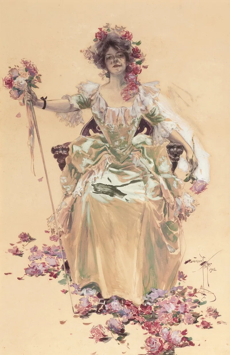 Saturday Evening Post Cover May 10 by Harrison Fisher - Canvas Print