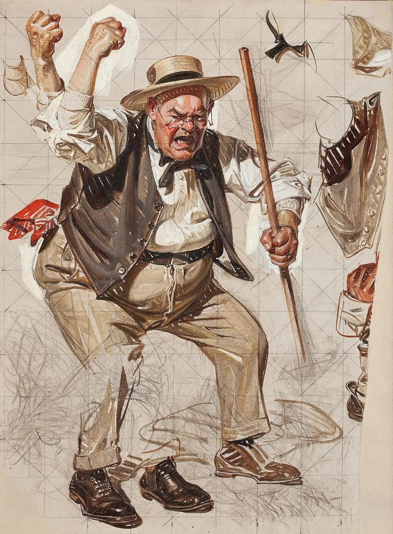 Saturday Evening Post Cover Study by Joseph Christian Leyendecker - Canvas Print