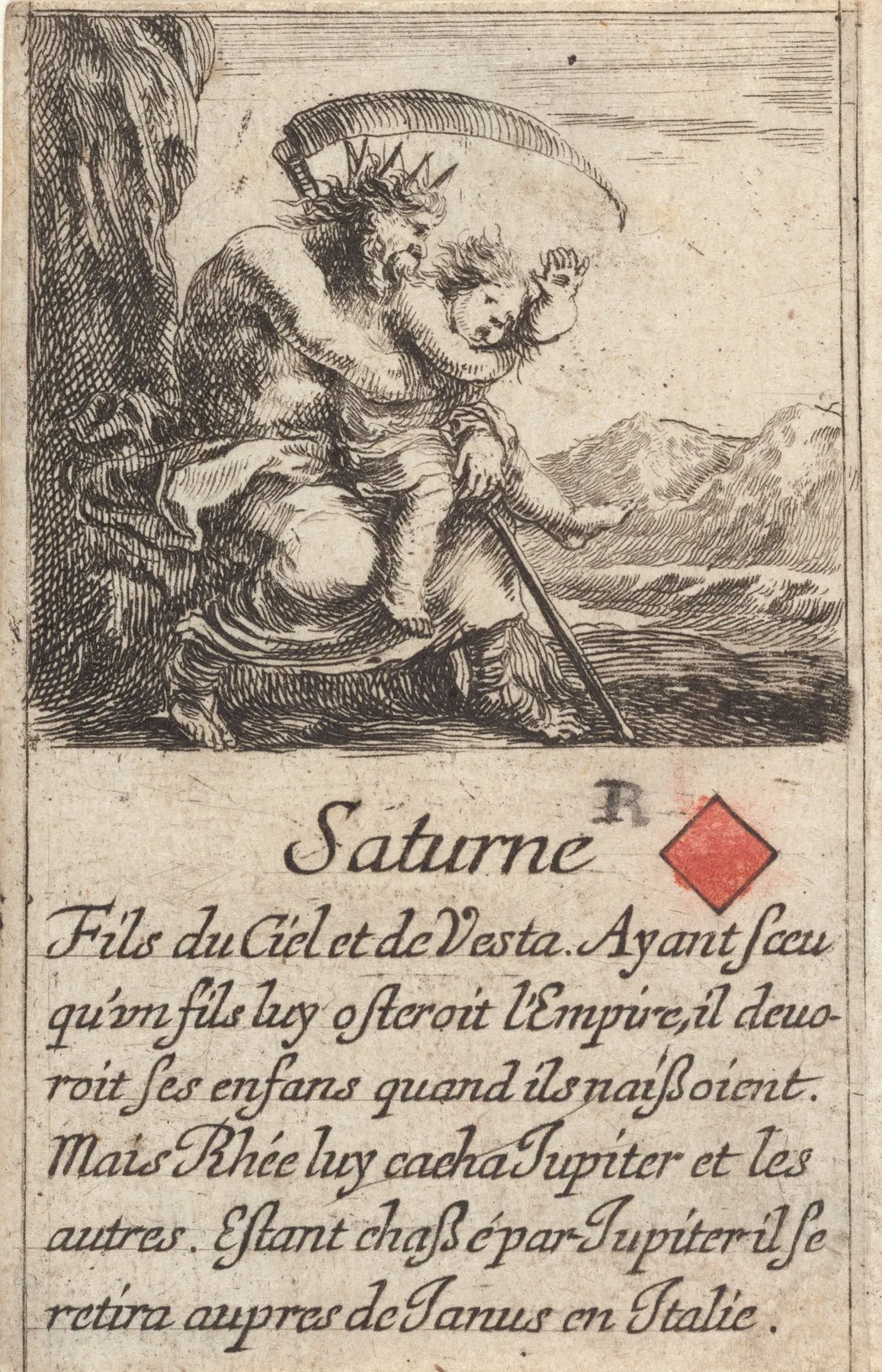 Saturne by Stefano Della Bella - Canvas Print