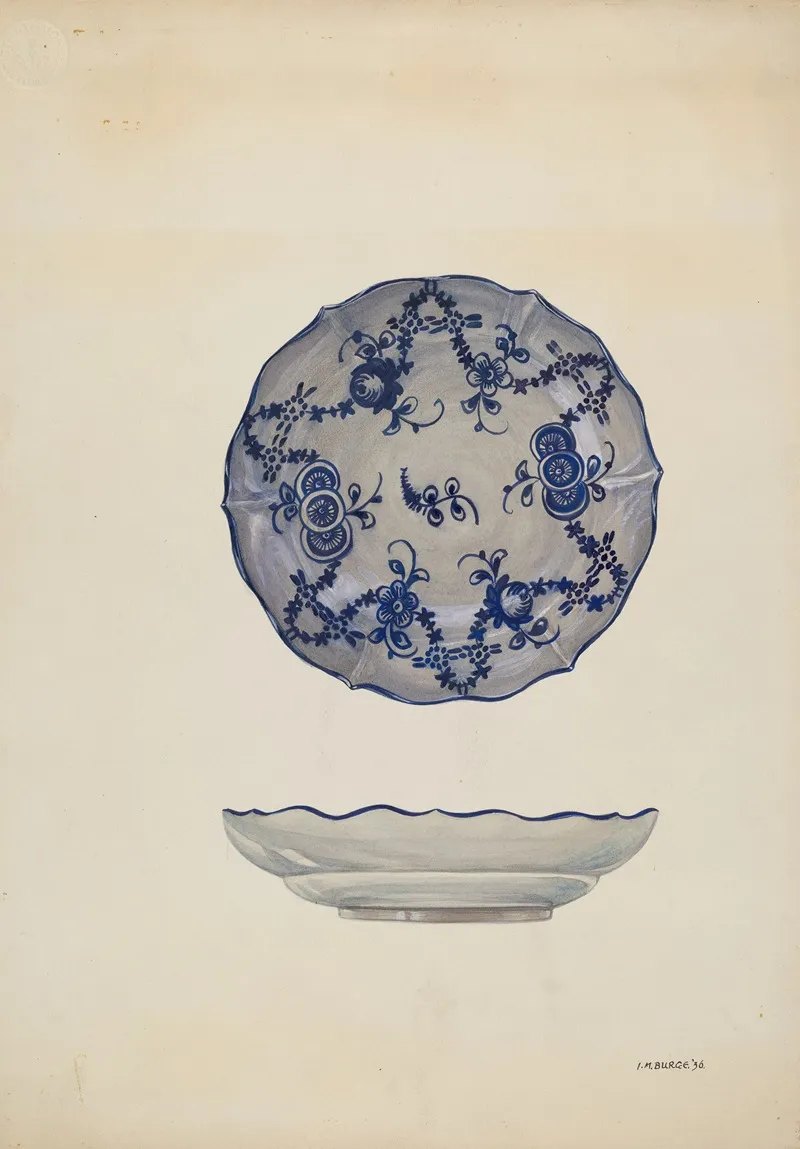 Saucer by Irene M. Burge - Canvas Print