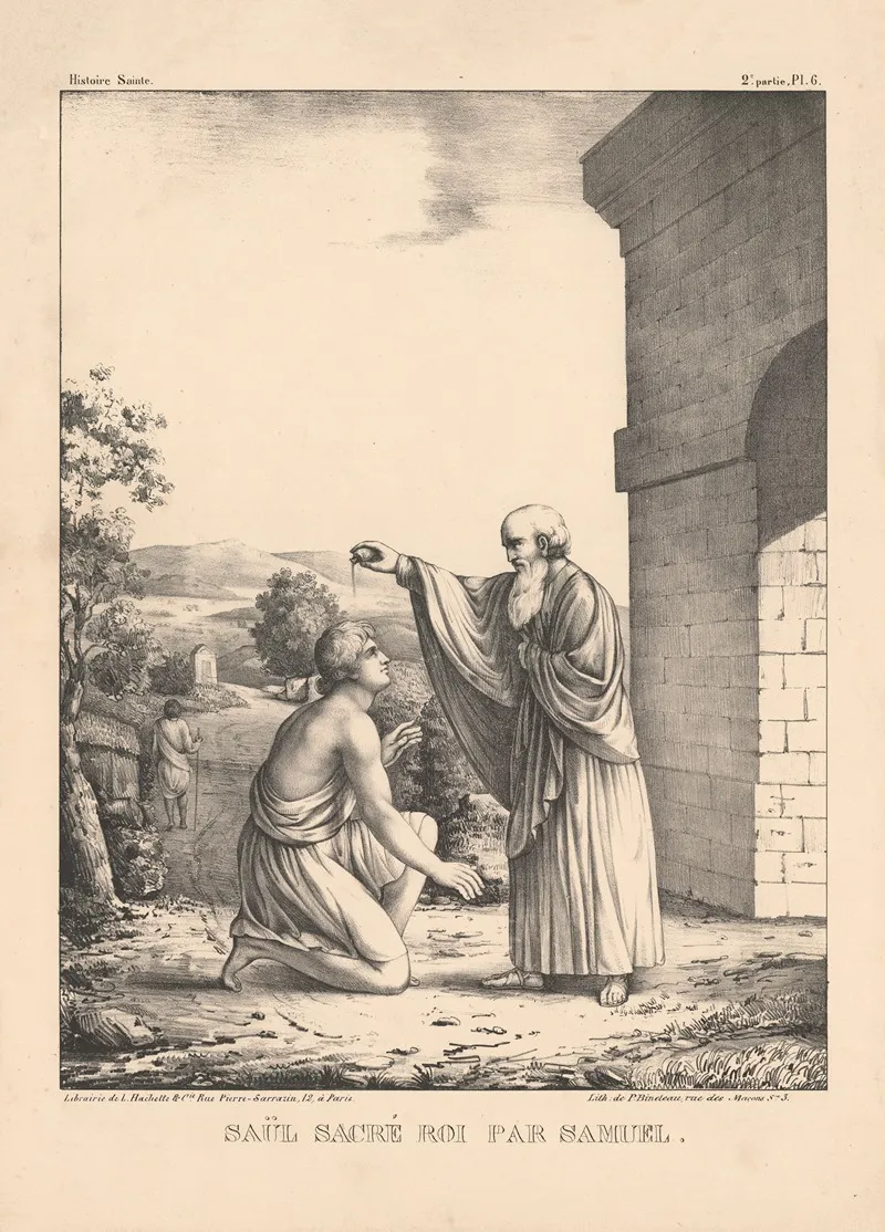 Saul Sacre Roi Par Samuel by P. Bineteau - Canvas Print