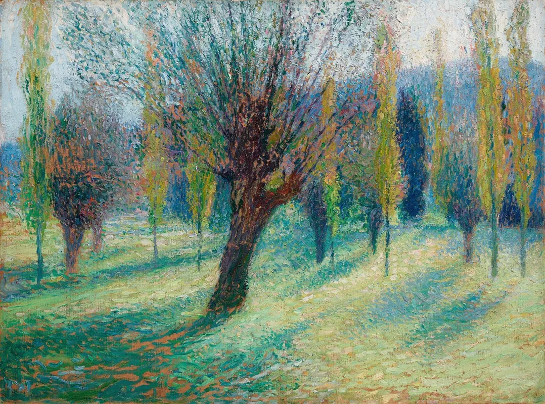 Saules Dans La Vallee Du Vert by Henri Martin - Canvas Print