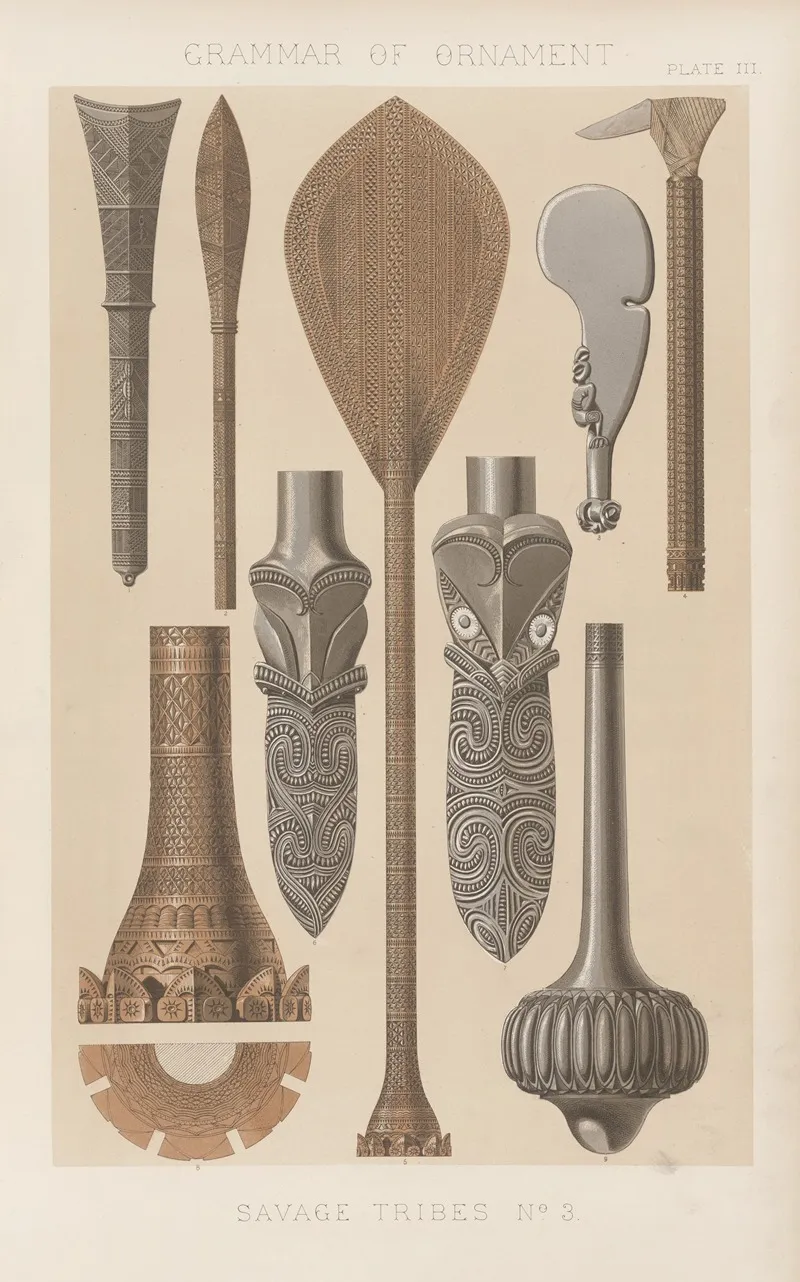 Savage Tribes No 3 2 by Owen Jones - Canvas Print