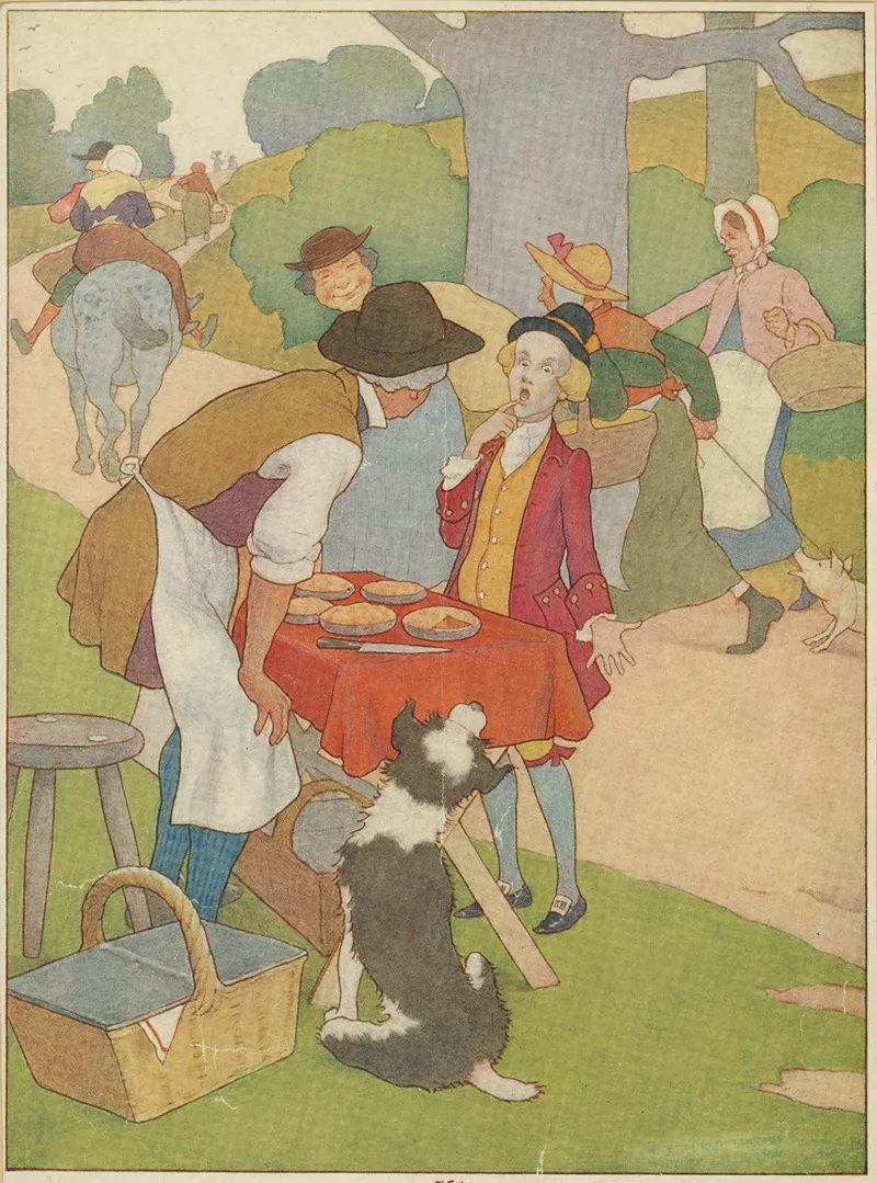Says The Pieman To Simple Simon Show Me First Your Penny by Elmer Boyd Smith - Canvas Print