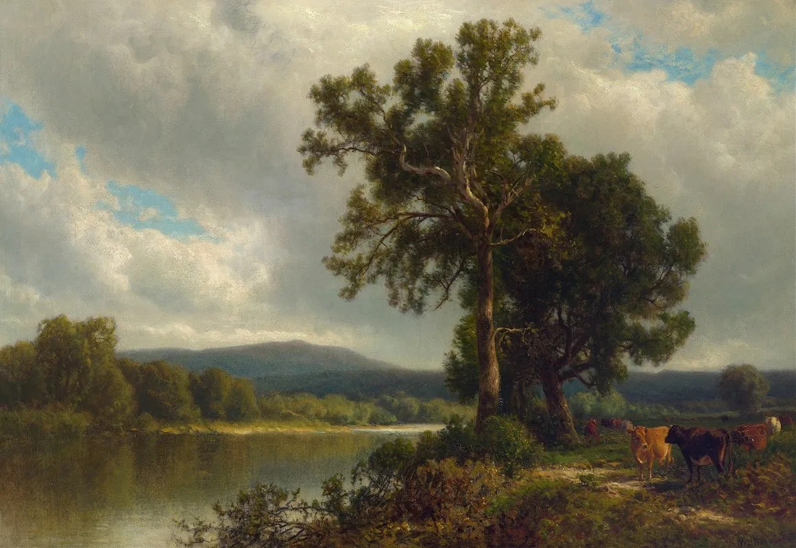 Scene At Napanoch by William Hart - Canvas Print
