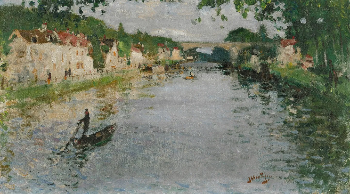 Scene De Bateau by Pierre-Eugène Montézin - Canvas Print