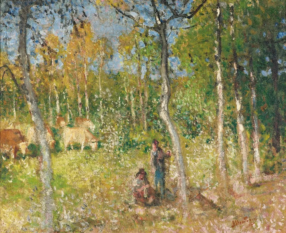 Scene De Campagne by Pierre-Eugène Montézin - Canvas Print