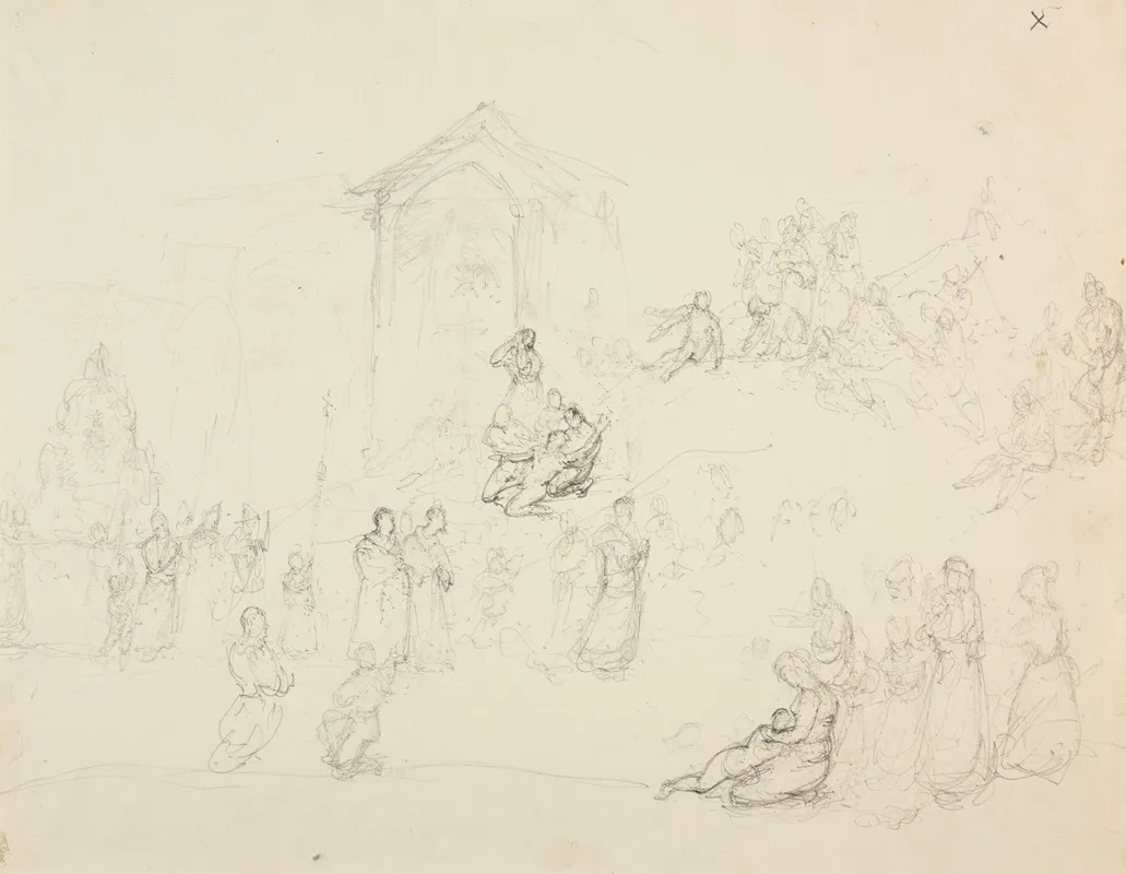 Scene De Procession En Italie