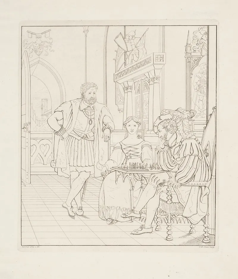 Scene Fra Walter Scotts Roman Slottet Pontefact