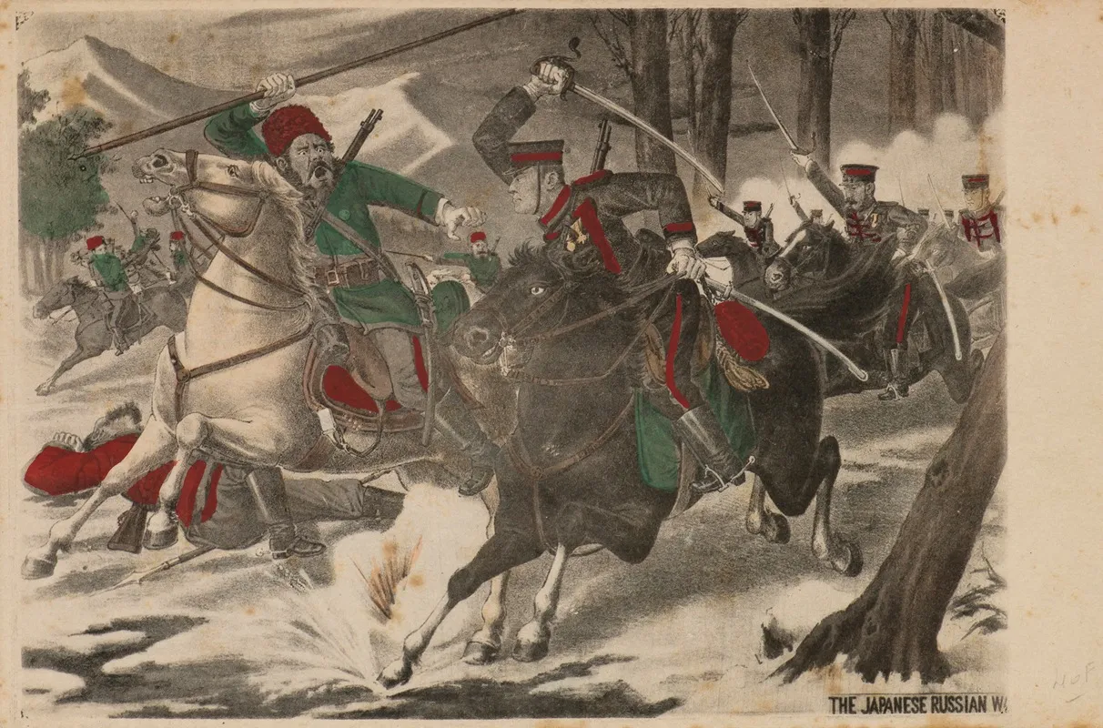 Scene Of A Battle During The Russo Japanese War