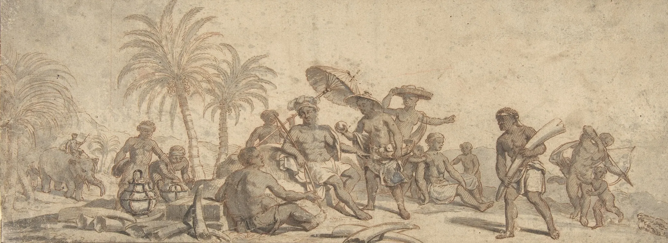Scene Of Africa by Pieter van Laer - Canvas Print