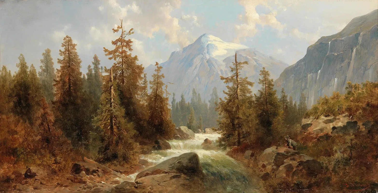 Scene Of The Engadine by Josef Thoma - Canvas Print