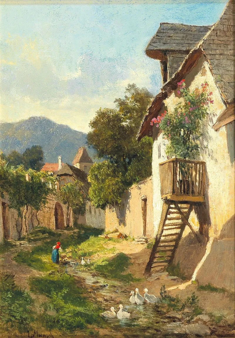 Scene Of The Wachau by Leopold Munsch - Canvas Print