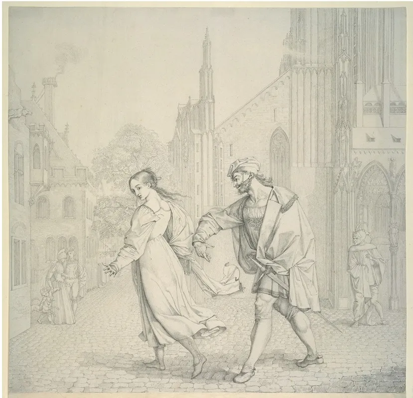 Scene Upon Leaving The Church