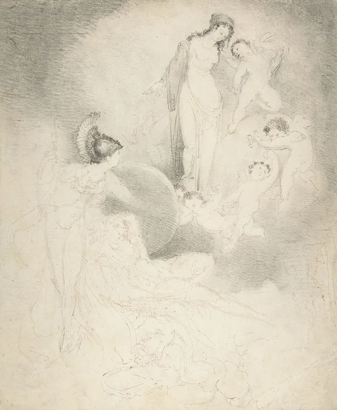 Scene With Classical Figures by William Pitts - Canvas Print