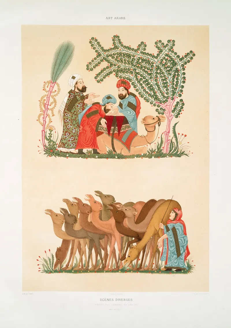 Scenes Diverses Tirees Des Seances De Hariry Xiiie Siecle